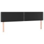 Cabecero con LED cuero sintético negro 160x5x78/88 cm de , Cabeceros y pies de cama - Ref: Foro24-3121568, Precio: 60,71 €, D...