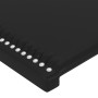 Cabecero con LED cuero sintético negro 160x5x78/88 cm de , Cabeceros y pies de cama - Ref: Foro24-3121568, Precio: 60,71 €, D...