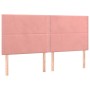 Pink velvet headboard with LED lights 180x5x118/128 cm by , Headboards and footboards - Ref: Foro24-3122349, Price: 134,24 €,...