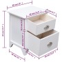 Nightstands with 2 drawers 2 units white by vidaXL, Nightstands - Ref: Foro24-242043, Price: 118,34 €, Discount: %