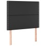 Headboard with LED lights black synthetic leather 80x5x118/128 cm by , Headboards and footboards - Ref: Foro24-3122356, Price...