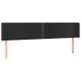 Cabecero con LED cuero sintético negro 183x16x78/88 cm de , Cabeceros y pies de cama - Ref: Foro24-3123198, Precio: 70,57 €, ...