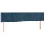 Dark blue velvet headboard with LED 203x16x78/88 cm by , Headboards and footboards - Ref: Foro24-3123166, Price: 73,80 €, Dis...