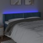 Dark blue velvet headboard with LED 203x16x78/88 cm by , Headboards and footboards - Ref: Foro24-3123166, Price: 73,80 €, Dis...