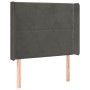 Dark gray velvet headboard with LED 93x16x118/128 cm by , Headboards and footboards - Ref: Foro24-3123945, Price: 85,96 €, Di...