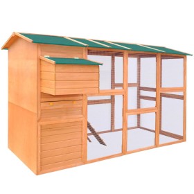 Wooden chicken coop 295x163x170 cm by vidaXL, Cages and habitats for small animals - Ref: Foro24-170411, Price: 644,99 €, Dis...