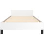 Estructura de cama con cabecero cuero sintético blanco 80x200cm de , Camas y somieres - Ref: Foro24-3125477, Precio: 158,28 €...