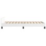 Estructura de cama con cabecero cuero sintético blanco 90x200cm de , Camas y somieres - Ref: Foro24-3125489, Precio: 152,25 €...