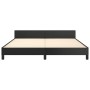 Bed frame with headboard black synthetic leather 160x200cm by , Beds and slatted bases - Ref: Foro24-3125518, Price: 255,12 €...