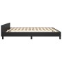 Bed frame with headboard black synthetic leather 160x200cm by , Beds and slatted bases - Ref: Foro24-3125518, Price: 255,12 €...