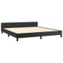 Bed frame with headboard black synthetic leather 180x200cm by , Beds and slatted bases - Ref: Foro24-3125524, Price: 248,26 €...