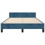 Dark blue velvet bed frame with headboard 120x200cm by , Beds and slatted bases - Ref: Foro24-3125688, Price: 174,63 €, Disco...