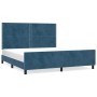 Dark blue velvet bed frame with headboard 180x200 cm by , Beds and slatted bases - Ref: Foro24-3125712, Price: 229,99 €, Disc...