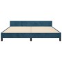 Dark blue velvet bed frame with headboard 180x200 cm by , Beds and slatted bases - Ref: Foro24-3125712, Price: 240,23 €, Disc...