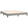 Box spring bed with light gray velvet mattress 180x200 cm by , Beds and slatted bases - Ref: Foro24-3127445, Price: 540,65 €,...