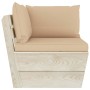 3-seater garden pallet sofa with fir wood cushions by vidaXL, Garden sets - Ref: Foro24-3063399, Price: 247,99 €, Discount: %