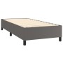 Box spring bed with gray synthetic leather mattress 80x200 cm by , Beds and slatted bases - Ref: Foro24-3128941, Price: 359,9...