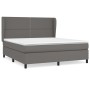 Cama box spring con colchón cuero sintético gris 160x200 cm de , Camas y somieres - Ref: Foro24-3128983, Precio: 561,79 €, De...