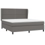 Cama box spring con colchón cuero sintético gris 160x200 cm de , Camas y somieres - Ref: Foro24-3128983, Precio: 584,14 €, De...