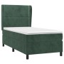 Cama box spring con colchón terciopelo verde oscuro 90x190 cm de , Camas y somieres - Ref: Foro24-3129126, Precio: 357,99 €, ...