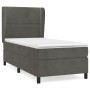 Cama box spring con colchón terciopelo gris oscuro 90x200 cm de , Camas y somieres - Ref: Foro24-3129130, Precio: 347,99 €, D...