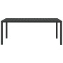 Black aluminum and WPC garden table 185x90x74 cm by vidaXL, Garden tables - Ref: Foro24-42792, Price: 265,96 €, Discount: %