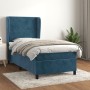 Cama box spring con colchón terciopelo azul oscuro 100x200 cm de , Camas y somieres - Ref: Foro24-3129139, Precio: 373,97 €, ...