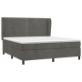 Box spring bed with dark gray velvet mattress 180x200 cm by , Beds and slatted bases - Ref: Foro24-3129166, Price: 622,32 €, ...