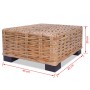 Couchtisch aus natürlichem Rattan 45x45x30 cm– von vidaXL, Couchtisch - Ref: Foro24-244627, Preis: 86,71 €, Rabatt: %