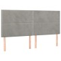 Cama box spring con colchón terciopelo gris claro 200x200 cm de , Camas y somieres - Ref: Foro24-3132639, Precio: 674,68 €, D...