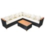 5-teiliges Gartenmöbel-Set und schwarze synthetische Rattankissen von vidaXL, Gartensets - Ref: Foro24-42997, Preis: 749,29 €...