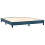 Cama box spring colchón y LED terciopelo azul oscuro 180x200 cm de , Camas y somieres - Ref: Foro24-3134361, Precio: 532,22 €...