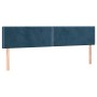 Cama box spring colchón y LED terciopelo azul oscuro 180x200 cm de , Camas y somieres - Ref: Foro24-3134361, Precio: 532,22 €...