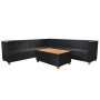 Set muebles de jardín 5 piezas y cojines ratán sintético negro de vidaXL, Conjuntos de jardín - Ref: Foro24-42997, Precio: 65...