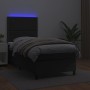 Cama box spring y colchón LED cuero sintético negro 90x200 cm de , Camas y somieres - Ref: Foro24-3135861, Precio: 338,06 €, ...