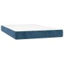 Cama box spring colchón y LED terciopelo azul oscuro 120x200 cm de , Camas y somieres - Ref: Foro24-3136057, Precio: 429,65 €...