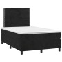 Cama box spring colchón y LED terciopelo negro 120x200 cm de , Camas y somieres - Ref: Foro24-3136055, Precio: 416,81 €, Desc...