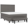 Cama box spring con colchón cuero sintético gris 140x200 cm de , Camas y somieres - Ref: Foro24-3137549, Precio: 544,99 €, De...