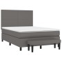 Cama box spring con colchón cuero sintético gris 140x200 cm de , Camas y somieres - Ref: Foro24-3137549, Precio: 544,99 €, De...