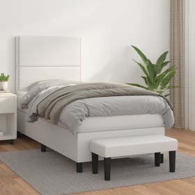 Boxspringbett mit weißer Kunstledermatratze 90x190 cm von , Betten und Lattenroste - Ref: Foro24-3137582, Preis: 407,96 €, Ra...