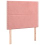 Box spring bed with pink velvet mattress 90x190 cm by , Beds and slatted bases - Ref: Foro24-3137760, Price: 385,99 €, Discou...