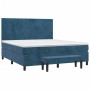 Cama box spring con colchón terciopelo azul oscuro 180x200 cm de , Camas y somieres - Ref: Foro24-3137741, Precio: 658,53 €, ...