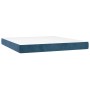 Cama box spring con colchón terciopelo azul oscuro 180x200 cm de , Camas y somieres - Ref: Foro24-3137741, Precio: 658,53 €, ...