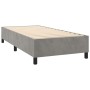 Box spring bed with light gray velvet mattress 90x190 cm by , Beds and slatted bases - Ref: Foro24-3137755, Price: 388,49 €, ...