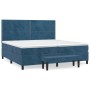 Cama box spring con colchón terciopelo azul oscuro 200x200 cm de , Camas y somieres - Ref: Foro24-3137807, Precio: 714,51 €, ...