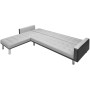 Corner sofa bed black and gray fabric 218x155x69 cm by vidaXL, Sofas - Ref: Foro24-244330, Price: 329,99 €, Discount: %