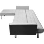 Sofá cama de esquina tela negro y gris 218x155x69 cm de vidaXL, Sofás - Ref: Foro24-244330, Precio: 329,92 €, Descuento: %