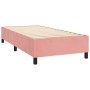 Box spring bed with mattress and LED pink velvet 90x190 cm by , Beds and slatted bases - Ref: Foro24-3139480, Price: 368,76 €...