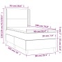 Box spring bed with mattress and LED pink velvet 90x190 cm by , Beds and slatted bases - Ref: Foro24-3139480, Price: 368,76 €...