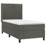 Cama box spring colchón y LED terciopelo gris oscuro 90x200 cm de , Camas y somieres - Ref: Foro24-3139482, Precio: 356,84 €,...